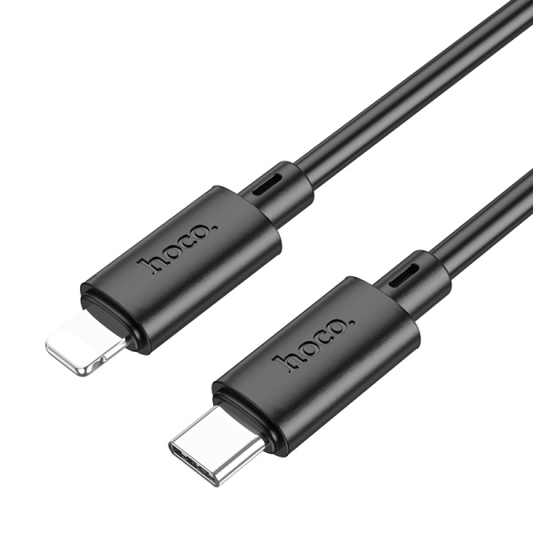 Кабель Type-C - Lightning Hoco 1м X88 Gratified чёрный (6931474783295) фото