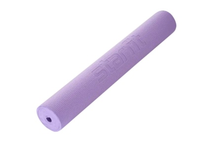 Коврик для йоги STARFIT FM-101 PVC, 173x61x0,3 см, фиолетовый пастель фото