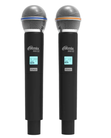 Набор беспроводных микрофонов RITMIX RWM-222 черный фото