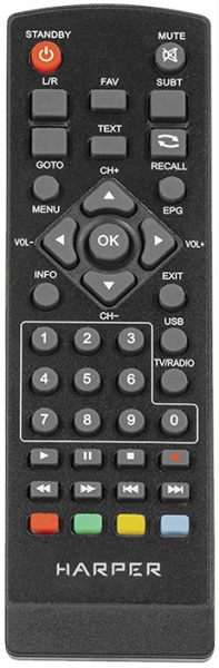 Ресивер эфирный цифровой HARPER HDT2-1108 DVB-T2 фото