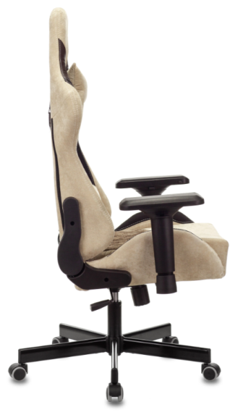 Кресло игровое Zombie VIKING 7 KNIGHT Fabric коричневый/бежевый ткань/эко.кожа с подголов. крестов.  фото