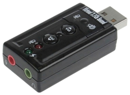 Звуковая карта USB TRUA71 (C-Media CM108) 2.0 channel out 44-48KHz volume control (7.1 virtual chann фото