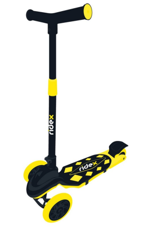Самокат-кикборд RIDEX 3D Robin, 120/80 мм, неоновый желтый фото
