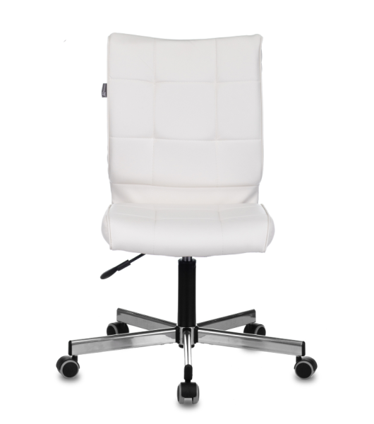 Кресло Бюрократ CH-330M белый Lincoln 100 эко.кожа крестов. металл хром CH-330M/WHITE  фото