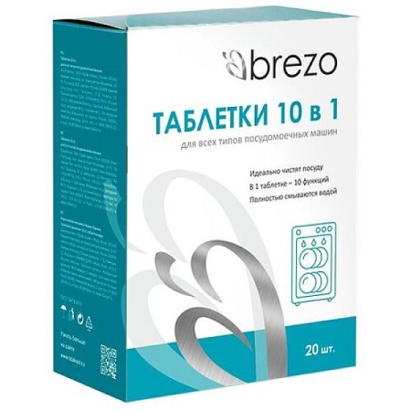Таблетки для ПММ BREZO 87466 ALL IN 1, 20шт. фото