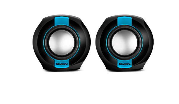 Колонки Sven 150 2.0 черный/синий 5Вт купить ЦИТ Колонки Sven 150 2.0 черный/синий 5Вт фото