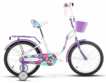 (м) Велосипед детский STELS 18" Mistery C белый/фиолетовый  фото
