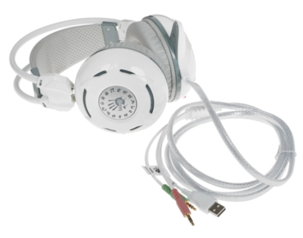 Игровые наушники с микрофоном A4 Bloody G300 белый  фото