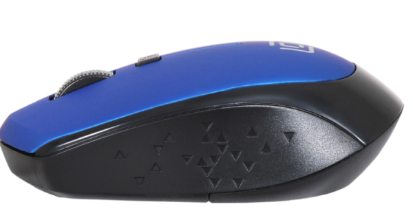 Мышь Oklick 488MW черный/синий оптическая (1600dpi) беспроводная USB (4but) фото