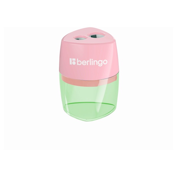 Точилка пластиковая Berlingo "Haze XL", с контейнером, 2 отверстия, ассорти фото