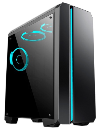 Корпус Formula CT-732 черный без БП ATX 6x120mm 2xUSB2.0 1xUSB3.0 audio фото