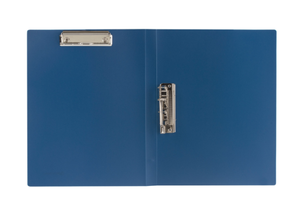 Папка с 2 мет.приж. BRAUBERG Стандарт, синяя, до 100 листов, 0,6мм, 221625 фото