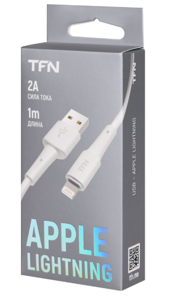 Кабель USB - Lightning TFN 1м белый (TFN-CLIGUSB1MWH) купить ЦИТ Кабель USB - Lightning TFN 1м белый (TFN-CLIGUSB1MWH) фото