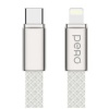 Кабель USB-С - LIGHTNING PERO DC18 ULTIMATE 1,5м серебристый PRDC-18CLWH фото