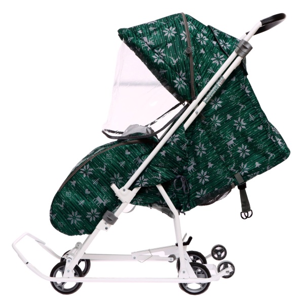 Санки-коляска Ника Наши детки 3-1К скандинавский зеленый НДТ3-1К/6 фото