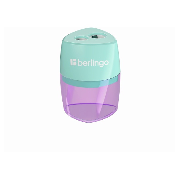 Точилка пластиковая Berlingo "Haze XL", с контейнером, 2 отверстия, ассорти фото