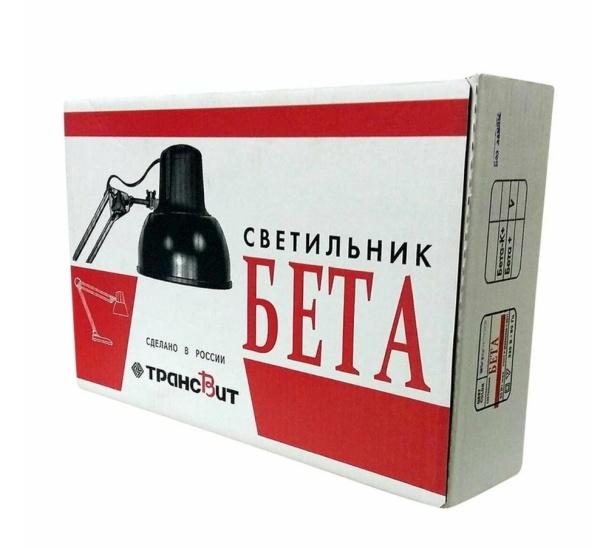 Лампа настольная Трансвит "Бета +", черный фото