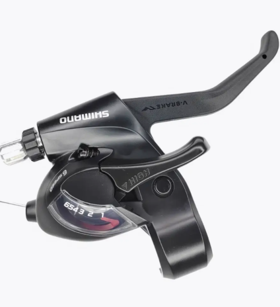 Шифтер Shimano Tourney ST-EF41 с ручкой тормоза правый 6 cкоростей, с тросом 2050мм купить ЦИТ Шифтер Shimano Tourney ST-EF41 с ручкой тормоза правый 6 cкоростей, с тросом 2050мм фото