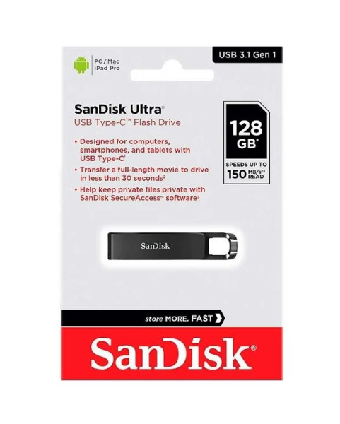 USB флеш-накопитель 128Gb SanDisk  Ultra USB Type-C 3.1 (SDCZ460-128G-G46) фото