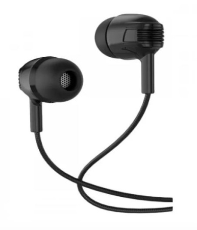Наушники с микрофоном PERO EP04 черный EP04MBL фото
