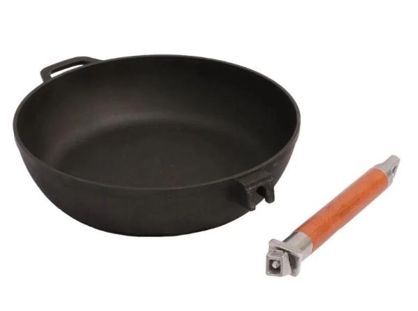 Сковорода ГАРДАРИКА 0328 глубокая, чугун 28см, съемная ручка купить ЦИТ Сковорода ГАРДАРИКА 0328 глубокая, чугун 28см, съемная ручка фото