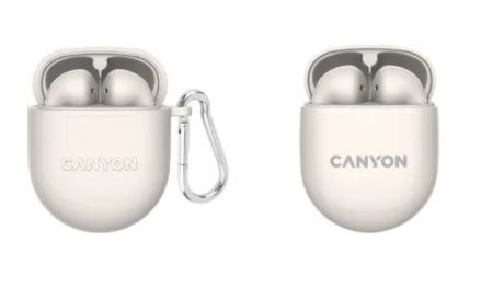 Беспроводные bluetooth наушники Canyon TWS-6 (DF1CNSTWS6BE) Бежевый фото