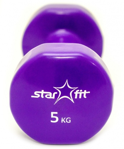 Гантель виниловая STARFIT DB-101 5 кг (1 шт.) фото