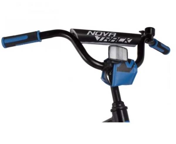 (м) Велосипед детский NOVATRACK 18"185ADODGER.BK22 алюм.,чёрный, тормоз нож, короткие крылья, защита фото