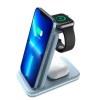 Беспроводное зарядное устройство CANYON WS-304 3в1 Голубой (CNS-WCS304BL) фото