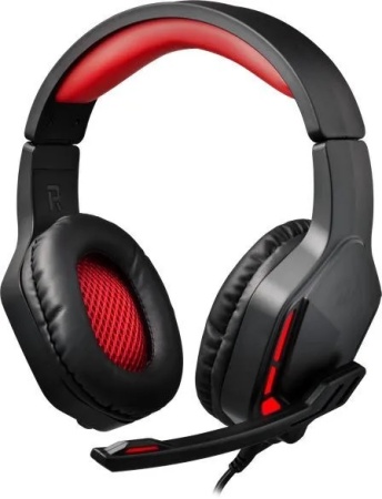 Игровые наушники с микрофоном REDRAGON Themis черный/красный фото