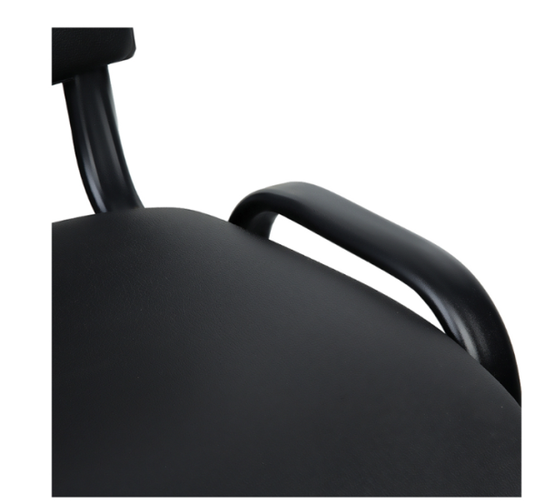 Стул для посетителей Helmi HL-F01 "Изо", каркас черный, обивка кожзам черный фото