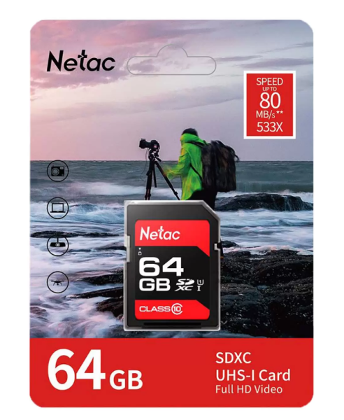 Карта памяти SDXC 64Gb Netac P600 Class10 U1 NT02P600STN-064G-R фото
