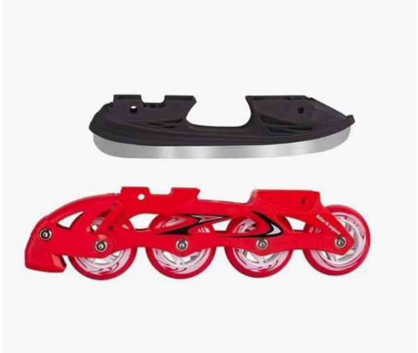 Раздвижные коньки-ролики BlackAqua AS-406, красный (30-33) фото