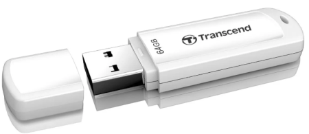 USB флеш-накопитель 64GB Transcend JetFlash 730 белый USB 3.0 TS64GJF730 фото