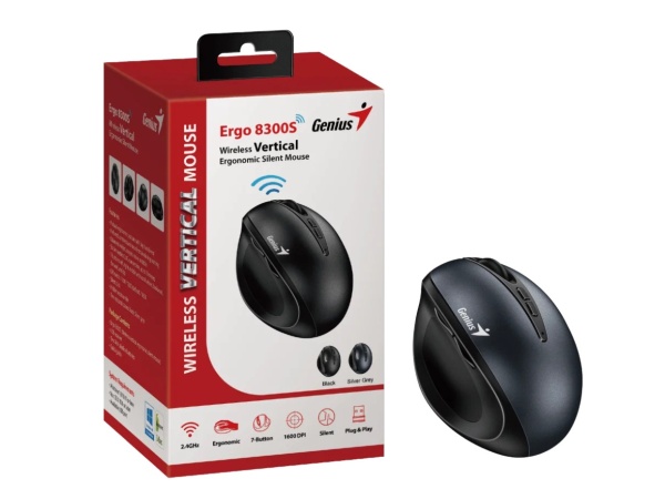 Мышь Genius Ergo 8300S metallic gray беспроводная оптическая фото