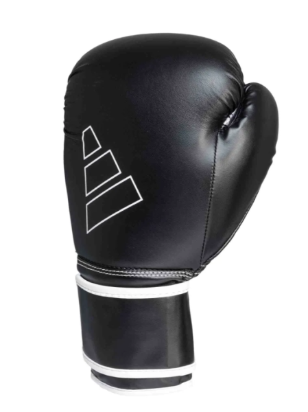 Перчатки боксерские Hybrid 80 черно-белые (вес 12 унций) adiH80  фото