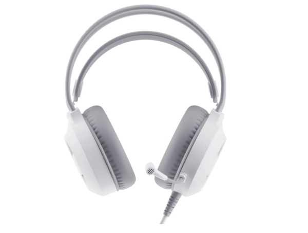 Игровые наушники с микрофоном Оклик HS-L300G белый 2.2м фото