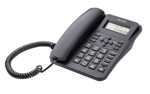Телефон проводной TEXET TX-264 черный фото