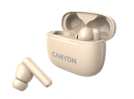 Беспроводные bluetooth наушники Canyon OnGo TWS-10 ANC Бежевый (CNSTWS10BG) фото