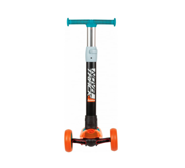 Самокат-кикборд NOVATRACK 120PROT.RAINBOW.BL22 с прозрачной платформой, подростковый, складной механ фото