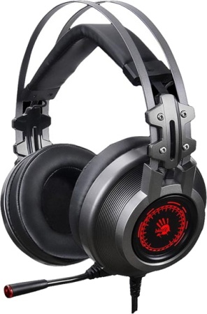 Игровые наушники с микрофоном A4 Bloody J527 серый USB фото