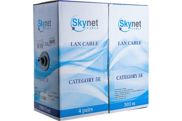 Кабель FTP 5Е Level медный экранированный, 305м SkyNet Light CSL-FTP-4-CU фото