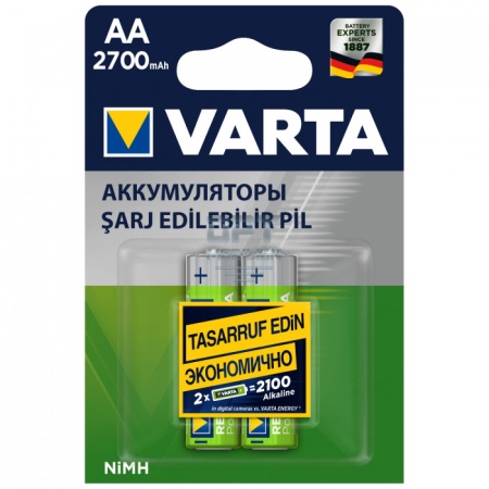 Акк-ры VARTA R6 (2шт) AA,2700 mAh фото