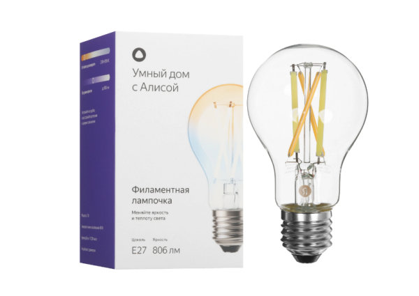 Умная LED-лампочка Яндекс E27 YNDX-00554 Filament фото
