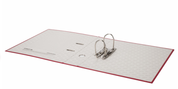 Папка-регистратор STAFF Manager с покрытием из ПВХ, 70 мм, без уголка, красная, 225980 фото