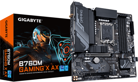 Материнская плата Gigabyte B760M GAMING X AX Soc-1700 Intel B760 4xDDR4 mATX AC`97 8ch(7.1) 2.5Gg RA фото