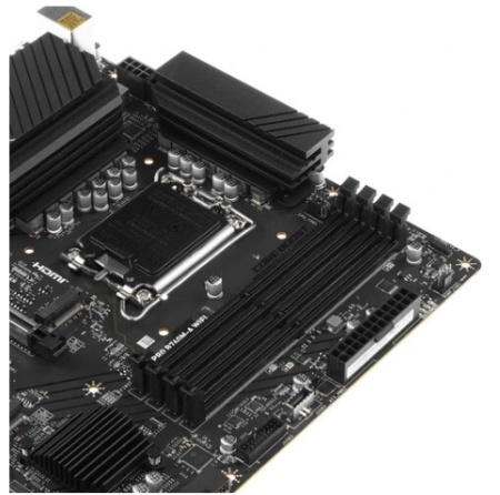 Материнская плата MB MSI PRO B760M-A WIFI <S-1700 Intel B760 4xDDR5 mATX  AC`97 8ch(7.1) 2.5Gg+HDMI+ фото