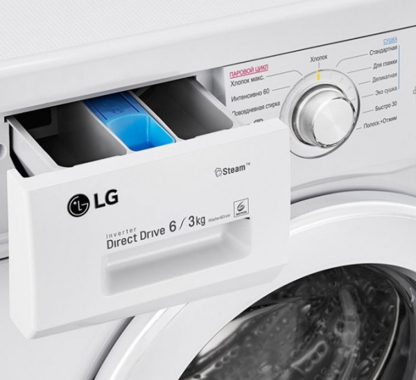 Стиральная машина LG F1296CDS0X (РФ) с сушкой фото