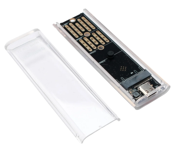 Внешний корпус USB 3.1 для 2.5" M.2 NVME Gembird EEM2-NVME-2, порт Type-С, SATA III, пластик, прозра фото