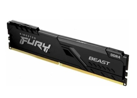 Оперативная память DDR4 16Gb (PC-25600) 3200MHz Kingston FURY Beast Black RGB KF432C16BB1A/16 фото
